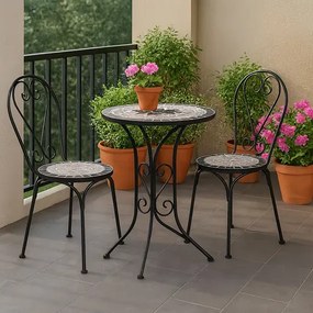 Stolik balkonowy z ceramicznym blatem - Alves 4X