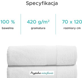 Ręcznik kąpielowy żółty DONNA 70x130 cm, 100% bawełna