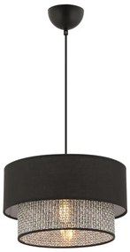 Lampa wisząca na lince ECHO 1xE27/60W/230V czarna/szara