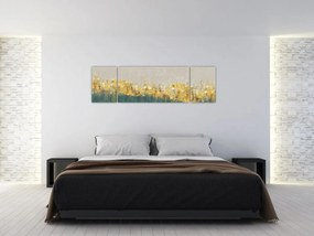 Obraz - Tekstura ze złotą dekoracją (170x50 cm)