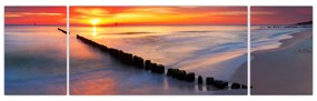 Obraz - Sunset, Baltic Sea, Poland (170x50 cm)