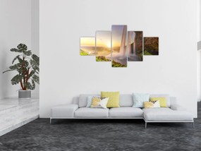 Obraz - Seljalandsfoss od tyłu jaskini (125x70 cm)