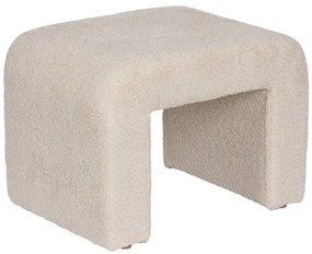 Beżowy puf z materiału bouclé Suave – Ixia