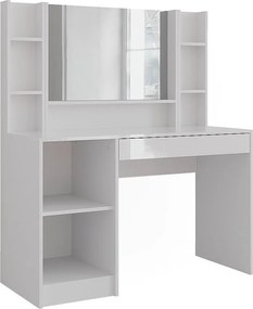 Stolik do przebierania biały/biały wysoki połysk 119.8x50.1x76 sherry