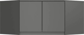 Nadstawka na szafę AKORD S100 Grafit Szary 100 cm 2 drzwi kolor Grafit Szary mat 3 półki 100x50x55 cm