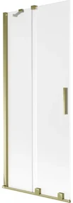 Mexen Velar parawan nawannowy 2-skrzydłowy rozsuwany 80 x 150 cm, szron, złoty - 896-080-000-31-50