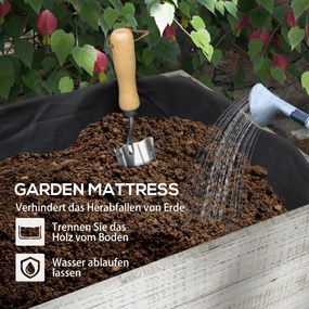 Outsunny Podwyższane Grządki Drewniane z Szufladą Szklarnia na Kółkach Skrzynia Ziołowa 110x50x95cm Biały | Aosom PL