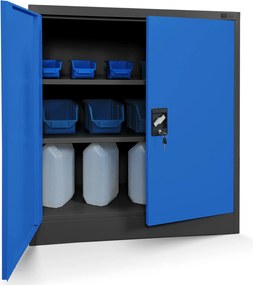 Szafka biurowa na dokumenty Beata 90x40x93 cm antracyt/niebieski