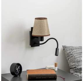 Brilagi - LED Kinkiet NUBILA 1xE27/25W/230V + LED/3W czarny/brązowy