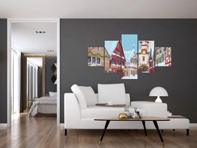 Obraz - Zimowa aleja (125x70 cm)