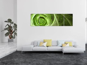 Obraz - Abstrakcyjny zielony róż (170x50 cm)