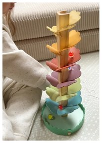 Woopie green drewniany kulodrom muzyczne drzewko tęczowe montessori fsc