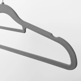 Zestaw wieszaków welurowych MAGIC VELVET 20 szt. szare