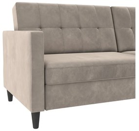 Beżowa aksamitna sofa 203 cm Hartford – Støraa