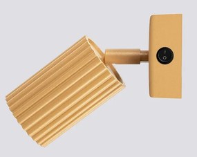 Nowoczesny złoty kinkiet metalowy z włącznikiem - D291 A5-C54