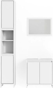 Zestaw mebli łazienkowych biały 58x33x60 emma