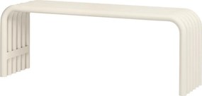 Beżowa metalowa ławka ogrodowa Nokk – noo.ma