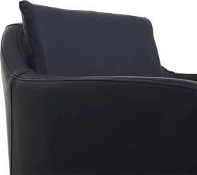 Krzesło do jadalni MCW-H93 (zestaw 6 sztuk),  sztuczna skóra czarny