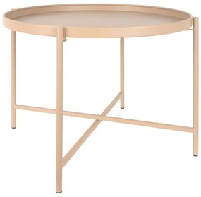 Beżowy metalowy okrągły stolik ø 50 cm Meseta – Leitmotiv