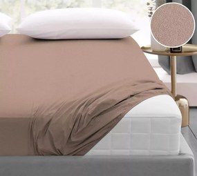 Prześcieradło frotte z gumką Bielbaw 160x200 beżowe GRENO