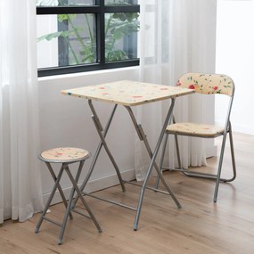 Komplet mebli kempingowych Flower Ecru PATIO