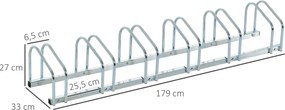 Stojak na rowery HOMCOM stojak na rowery stojak na wiele rowerów do 6 rowerów