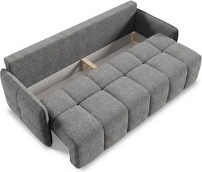 Sofa PURE Rozkładana Dwuosobowa Ciemnoszara Boucle Japandi
