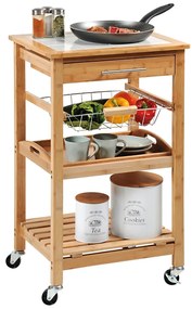 Kesper 25776 Wózek kuchenny z blatem roboczym, 81x 48 x 38 cm