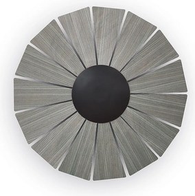 Kinkiet EYE w stylu nowoczesnym - ?r. ø42 cm - ma?y - wewn?trzny - LED SMD - 14W - ma?y - 3000K - czarny i ciemne drewno