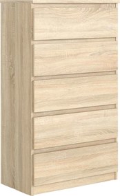 Komoda NUDO 70 cm do Salonu Sypialni 5 Szuflad Dąb sonoma