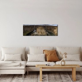 Obraz kanionu (z zegarem) (90x30 cm)