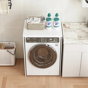 Szafka łazienkowa nad pralką  – korpus biały do urządzeń AGD, 64 cm