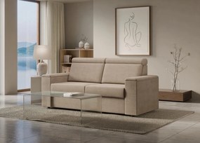 Sofa - kanapa do spania Volta 140x200 cm, z pojemnikami, materacem i stelażem włoskim