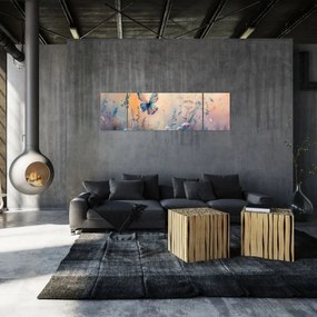 Obraz - Łąka z motylem II (170x50 cm)
