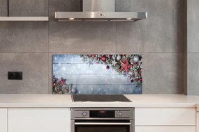 Panel szklany do Kuchni Szyszki i Bombki na Drewnie