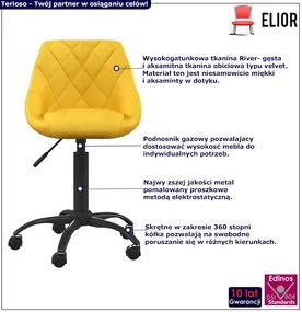 Musztardowy minimalistyczny fotel obrotowy Z4-T64