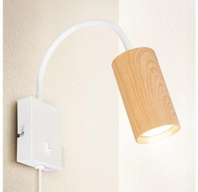 Brilagi - Elastyczny kinkiet SELE 1xGU10/30W/230V biały/dekor dębu