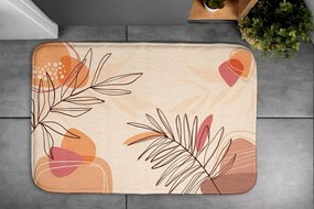 Dywanik łazienkowy antypoślizgowy Dywanik łazienkowy antypoślizgowy Liście Geometryczny