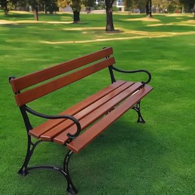 Żeliwna Drewniana Ławka Ogrodowa 180Cm Lopa 5X