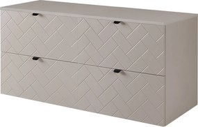 Meble łazienkowe, Kaszmir, 120 x 57 x 46 cm, czarne uchwyty