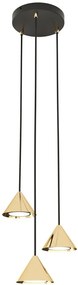 Czarno-złota lampa wisząca nad stół - 6X D129 S5-H34