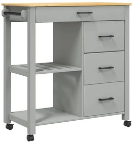 Mobilna szara szafka kuchenna z szufladami A8-B46