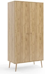 Szafa LEBEL z drążkiem 100cm dąb craft złoty MELIMEBLE