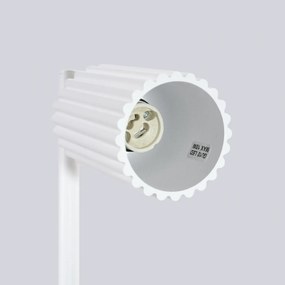 Lampa biurkowa KARBON biała ryflowana SOLLUX  LIGHTING