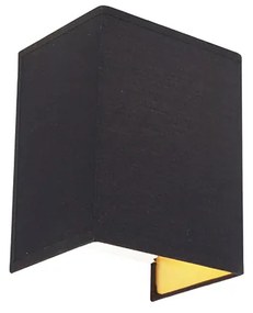 Nowoczesna lampa ścienna czarna i złota - Vete