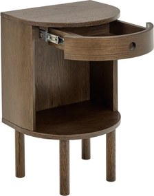 Szafka nocna w dekorze dębu w ciemnym naturalnym kolorze Paron – Actona