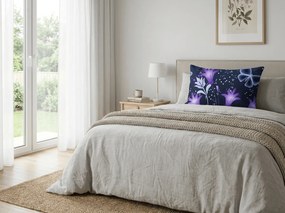 Poszewka na poduszkę z mikrofibry VIOLET BUTTERFLY 70x90 cm, ciemnoniebieska