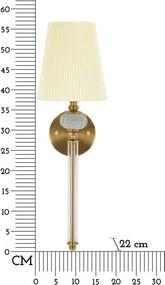 Kinkiet w biało-złotym kolorze Warsaw – Mauro Ferretti