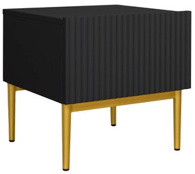 Zestaw szafek nocnych Nicole 46 cm - czarny / złote nóżki