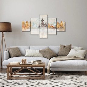 Obraz - Akwarelowy las (125x70 cm)